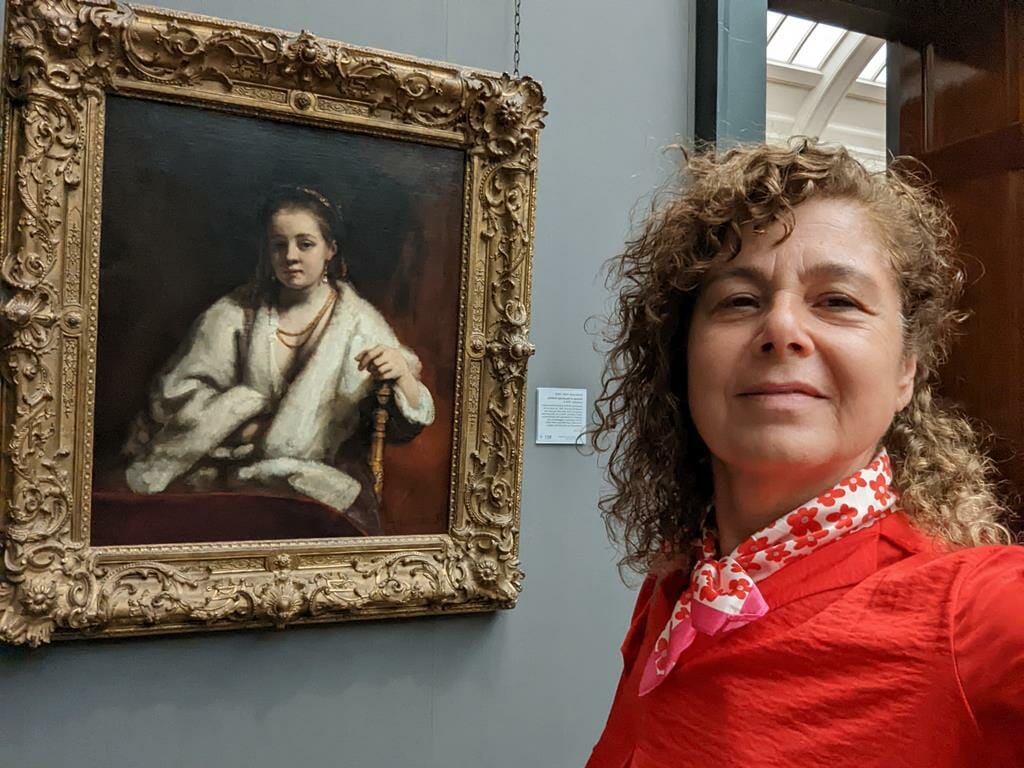 דיוקן הנדריקיה סטופלס, המאהבת של רמברנדט, הגלריה הלאומית הבריטית בלונדון, צילום: ד"ר ענת אביטל