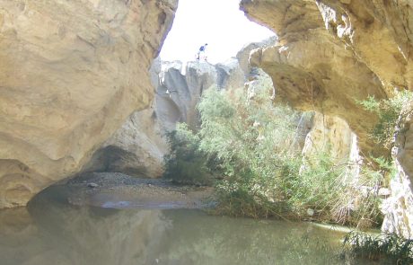 טיול לעין ירקעם: גב מים חורפי ענק במכתשים בנגב