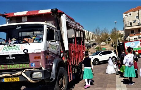 יום כיף פורימי במשאית ספארי – רכב מדברי – לילדיי העיר ביתר עילית, מרס 2019